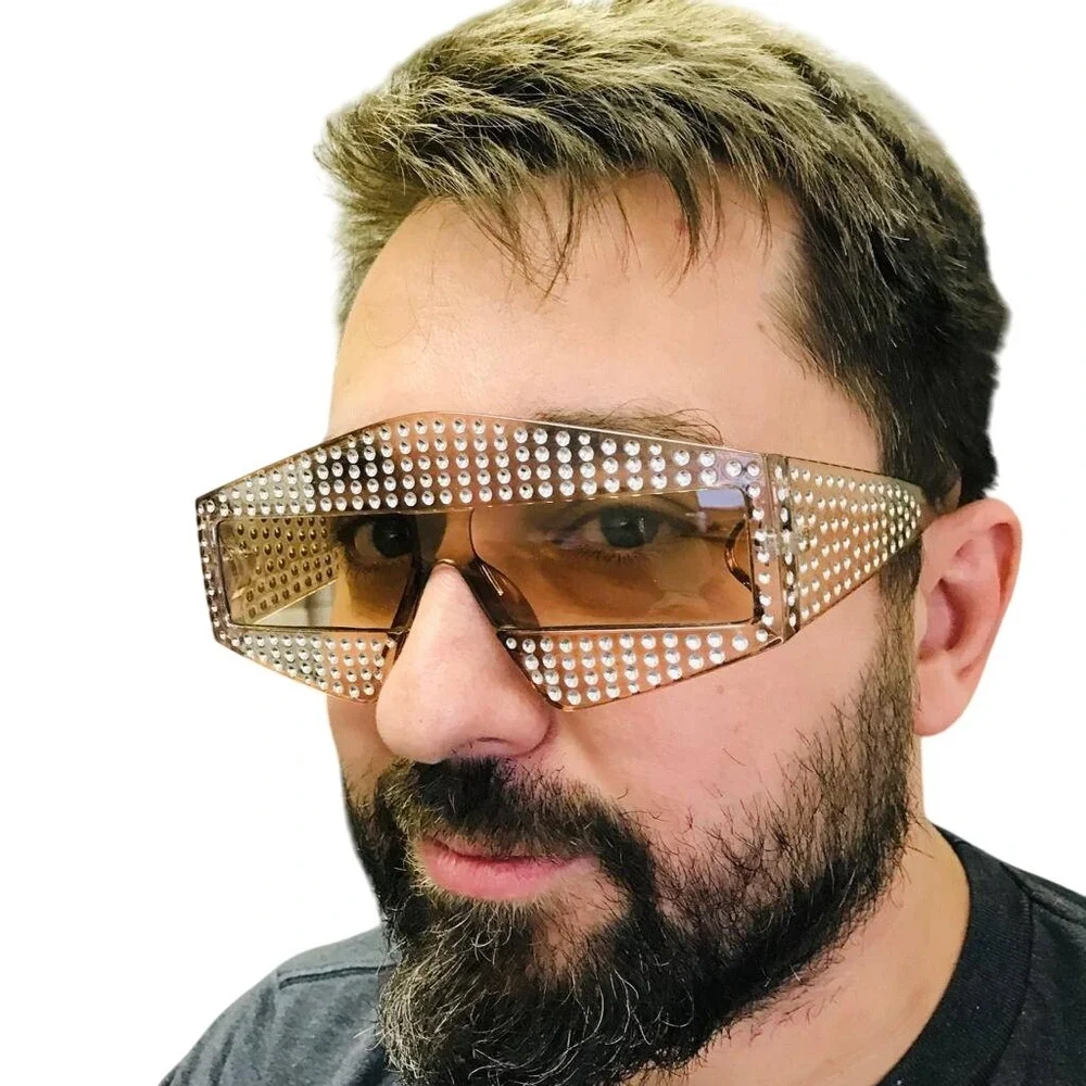 Luxury Sunglasses Fashion Shield Visor Sunglasses Party Shades Men Women‎ Lentes